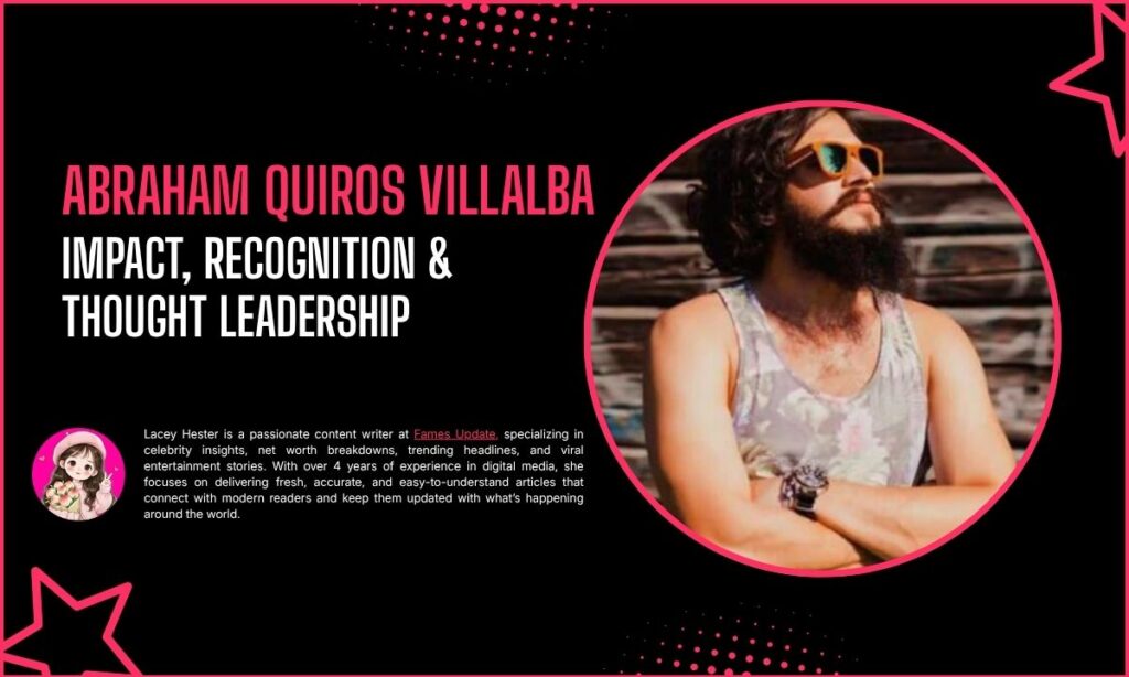 Abraham Quiros Villalba Impact, Recognition & Thought Leadership